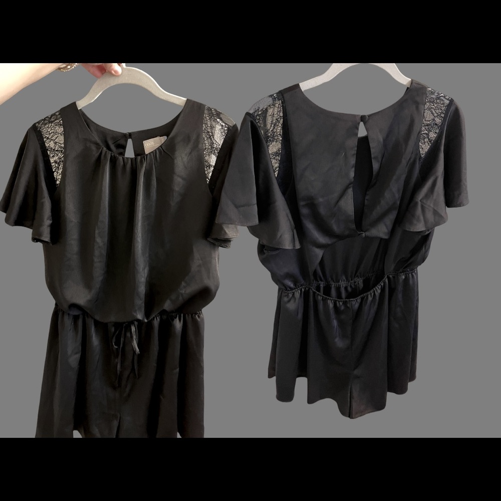 Elegant black romper.